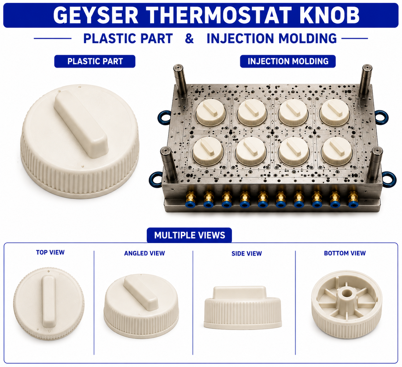 Geyser Plastic Thermostat Knob Mould and Moulding Service
